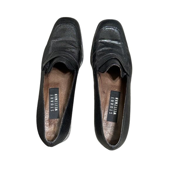 Stuart‎ Weitzman Loafers Shoes Womens Size 5W Black Career Corpcore Classic - Picture 1 of 11